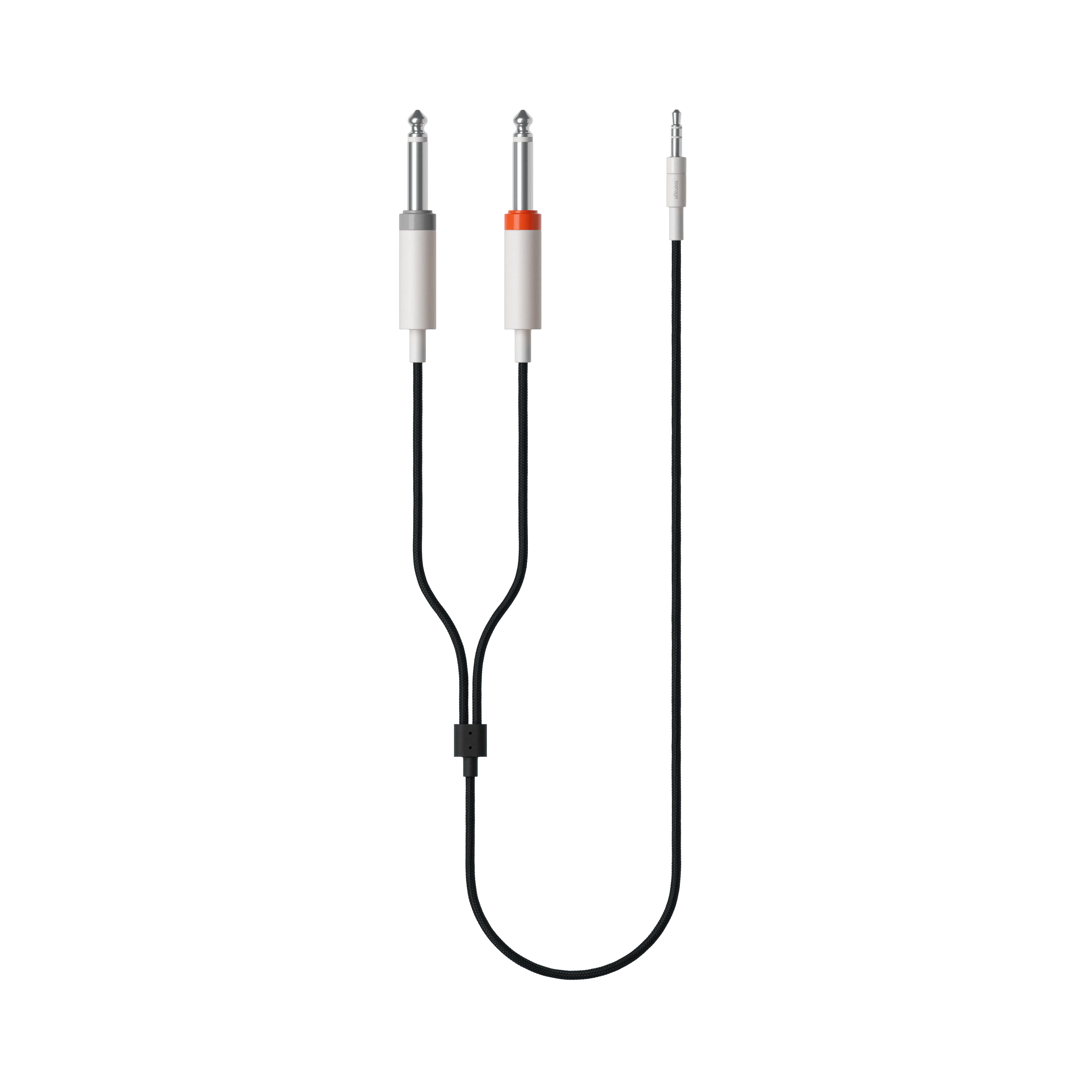 textile audio cable 3.5 mm - 2x 6.35 mm