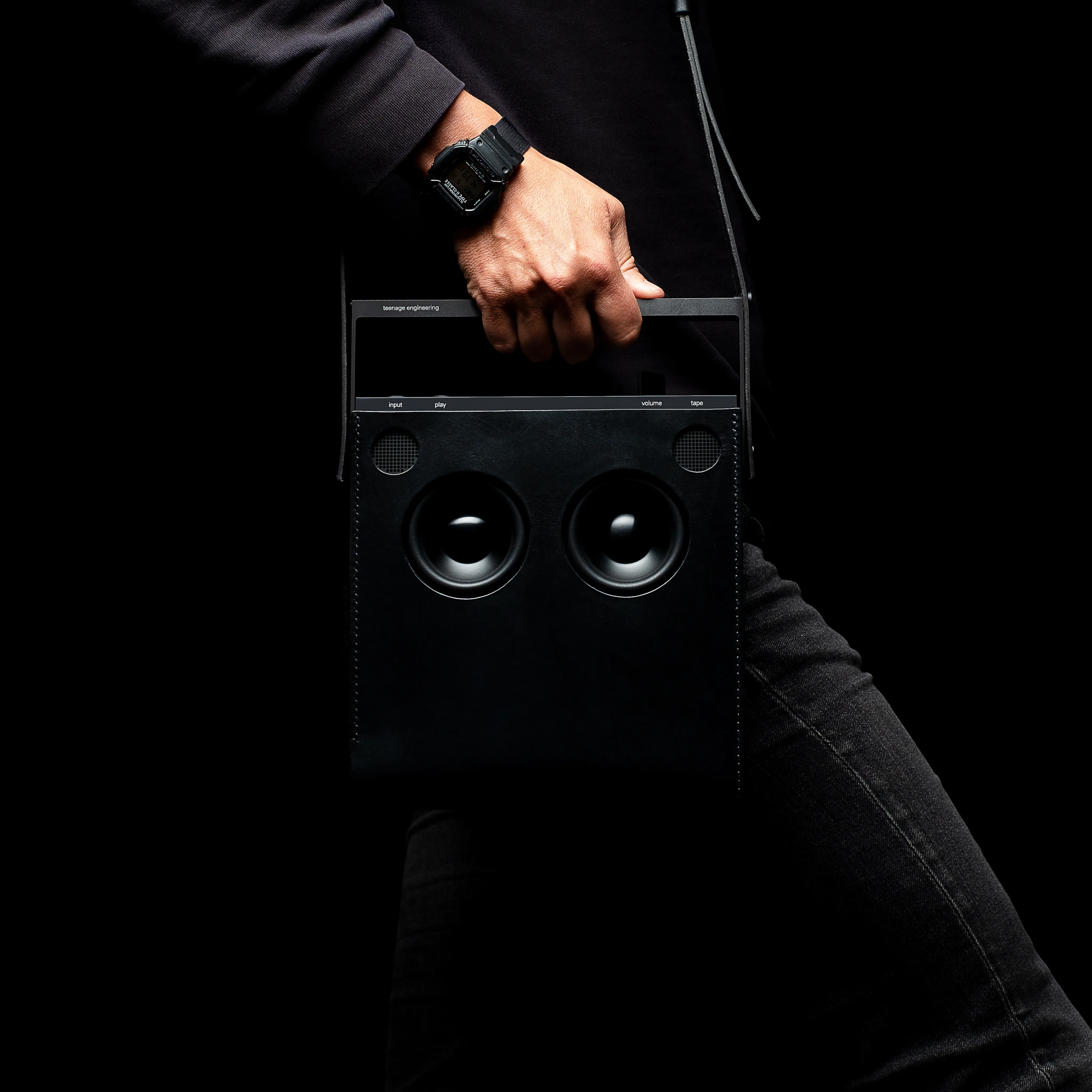 OB–4 leather bag & strap - teenage engineering